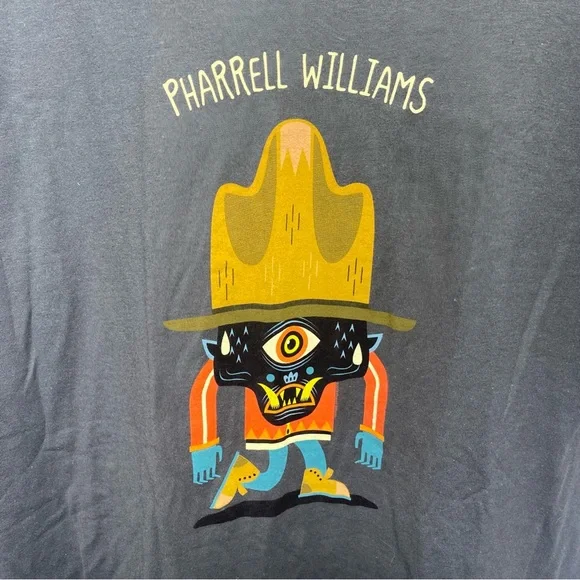PHARRELL WILLIAMS Hat Cyclops T-SHIRT Large Official Live Nation Merchandise - Picture 2 of 4